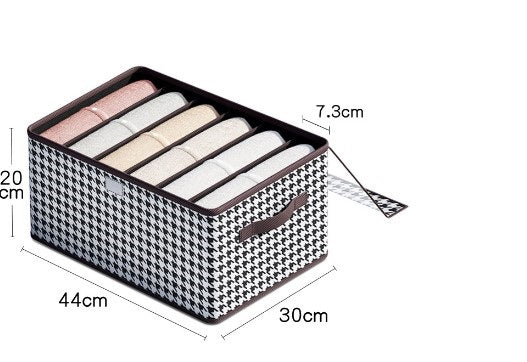 Fabric Foldable Wardrobe Clothes Storage Box with Cover.